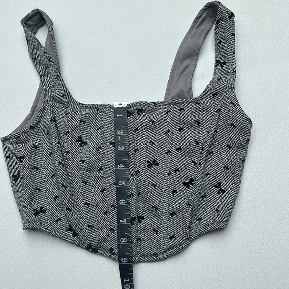 Altar'd State Cleo Velvet Bow Corset Top XS - Picture 5 of 8
